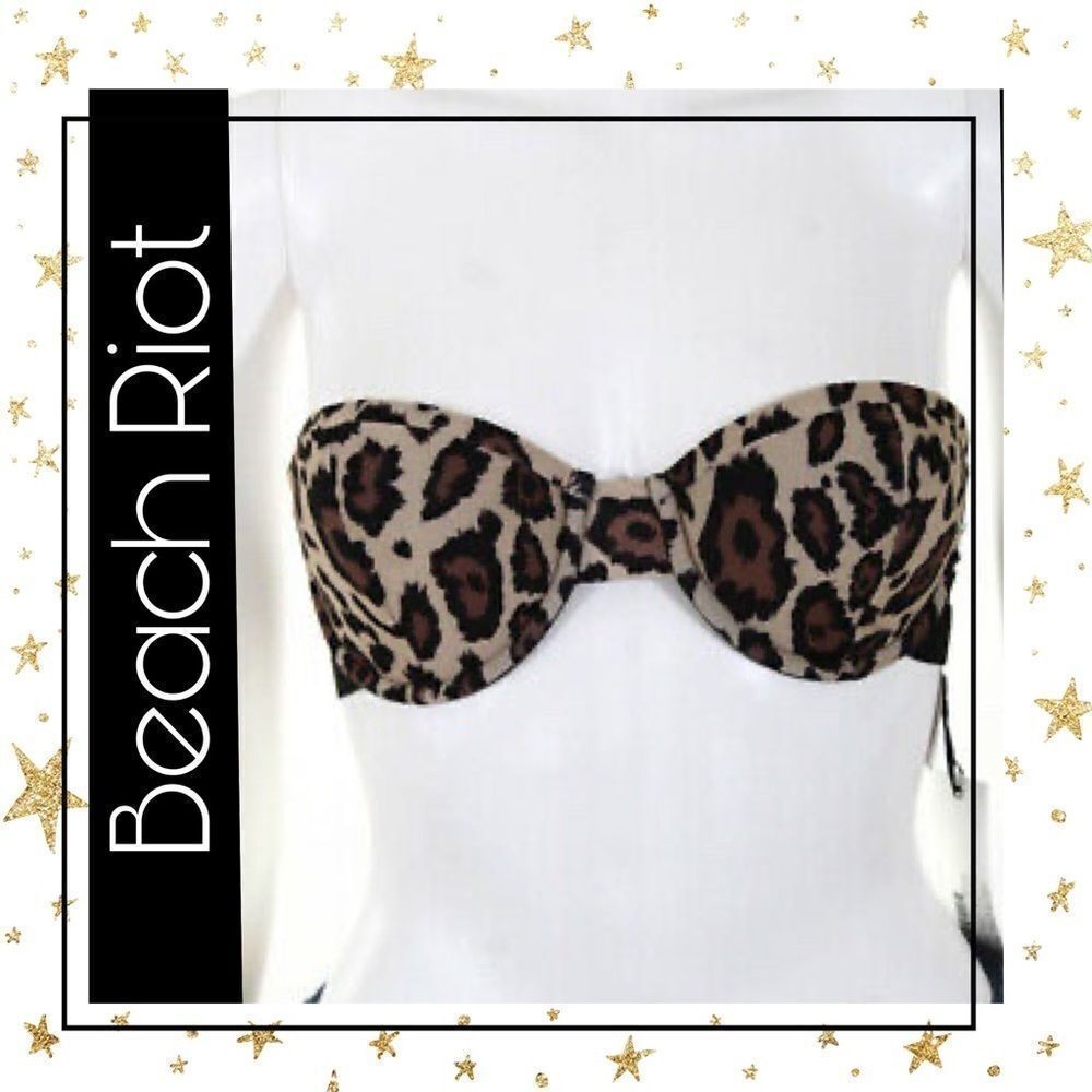 New Beach Riot Jane Animal Print Bikini To…